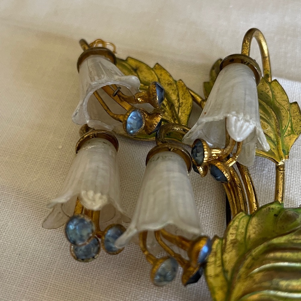Rare Vintage 1930s MIRIAM HASKELL Floral Spray Brooch - Picture 7 of 7